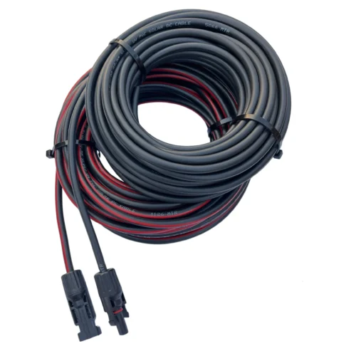 Kenbrook Solar 4 sq. mm 30 Meter DC Wire for Solar Panels (15M Red + 15M Black, With MC4)